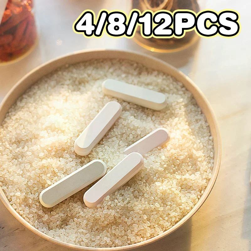 4/8/12pcs Diatomite Desiccant Strips Reusable For Kitchen Pantry Wardrobe Snacks Miscellaneous Grain Fast Acting Desiccant Strip