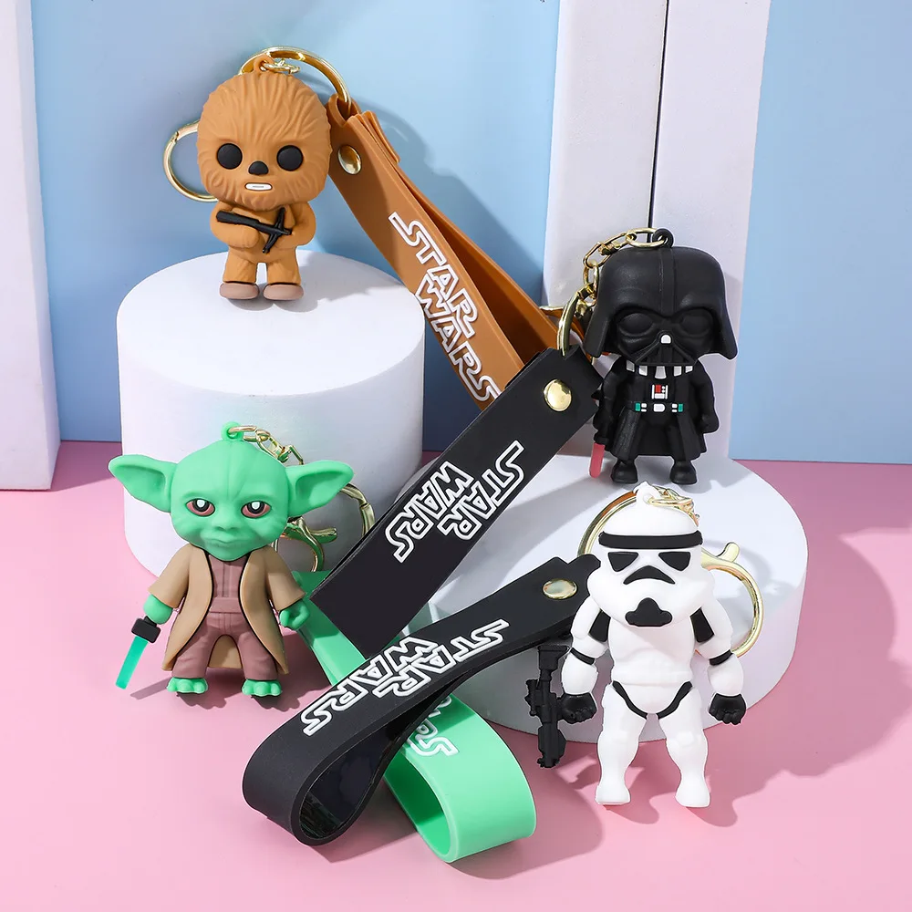 

Star Wars Keychain Master Yoda Keyring for Backpack Schoolbag Decor Keyholder Trinket Kids Toys Gifts Accessories
