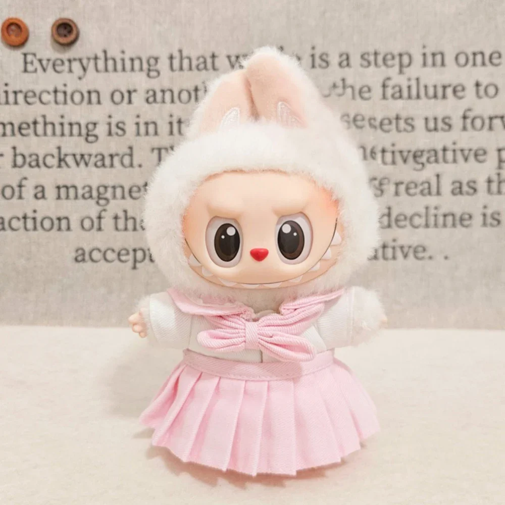ミニ人形の服衣装アクセサリー Labubu アイドル 10 センチメートル綿人形 JK ドレスセットカレッジスタイルの服衣類ギフト