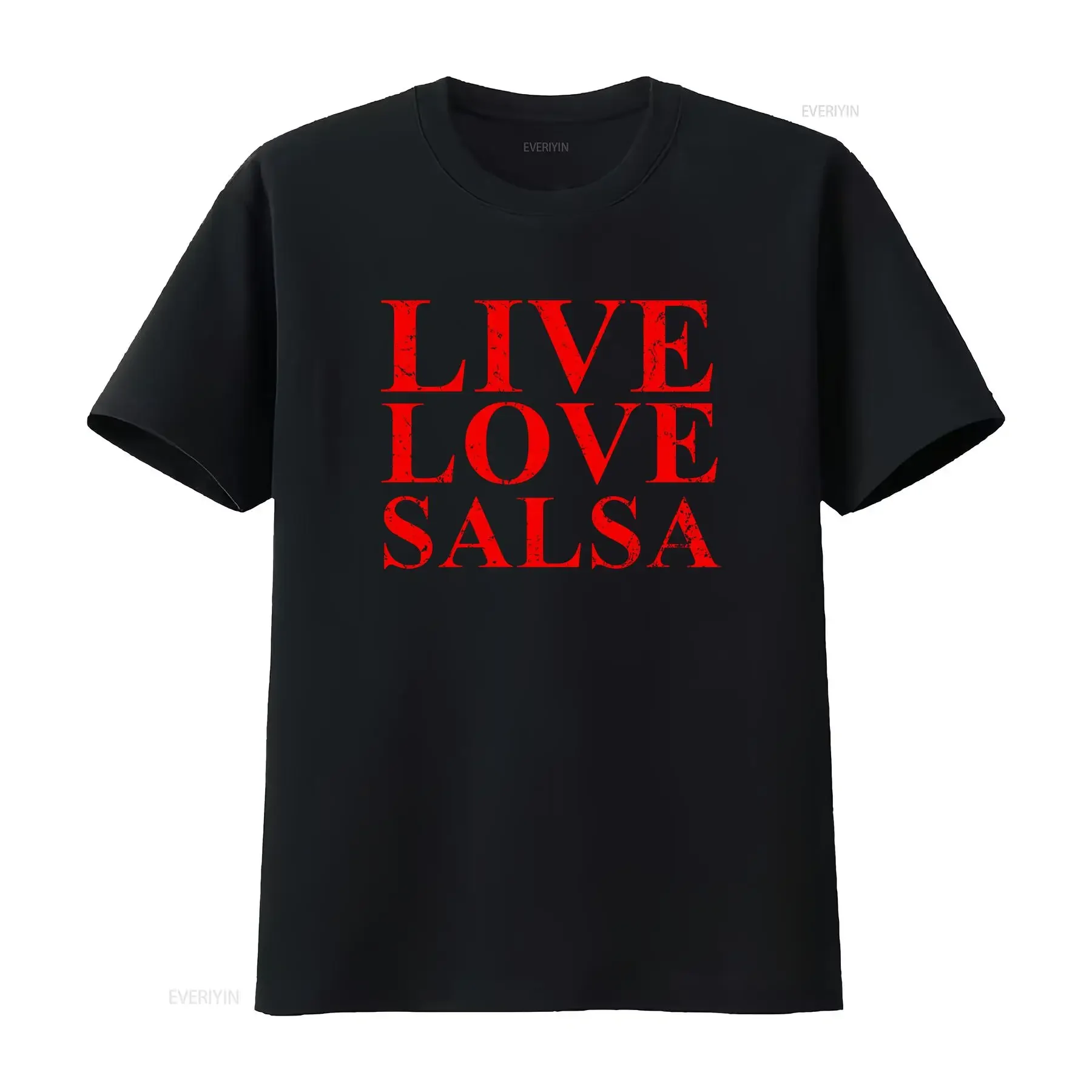 Live Love Salsa T Shirt Dancing Lover Hispanic Pride Top Latin Dance vintage Washed fashion Soft Stylish Stretched Slightly