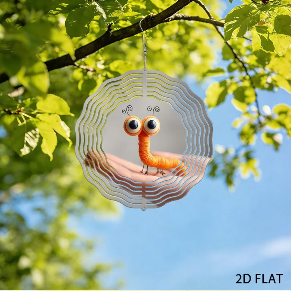 

Orange Wind Chimes for Outdoor Garden Decor Iron 9.8in Multi-Style