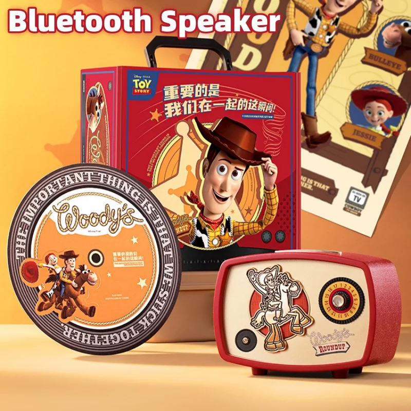 

Bluetooth-Колонка Disney Toy Story 4 Вуди в стиле ретро, Беспроводная портативная дизайнерская колонка с мультяшным рисунком для девочек, креативный подарок на Рождество и день рождения