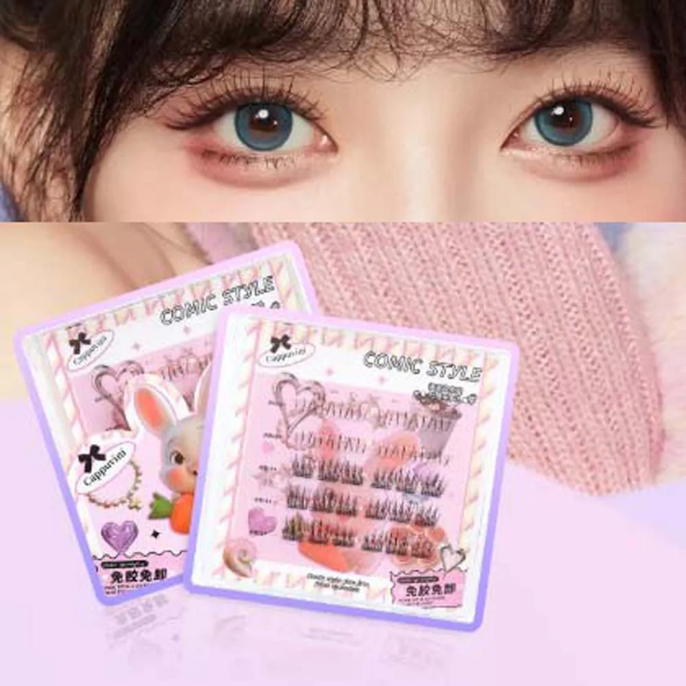 

Segmented Glue Free False Eyelashes Oblique Winged DIY Creative False Eyelashes Large Capacity Long Lasting Eyelashes Extensions