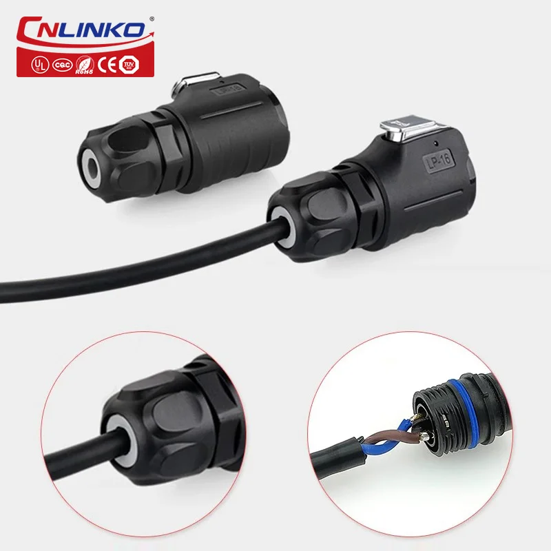 Cnlinko LP16 Connector Cable harness Custom plugs and sockets Wire Connector Welding harness for HD TV PC Automation Video Audio