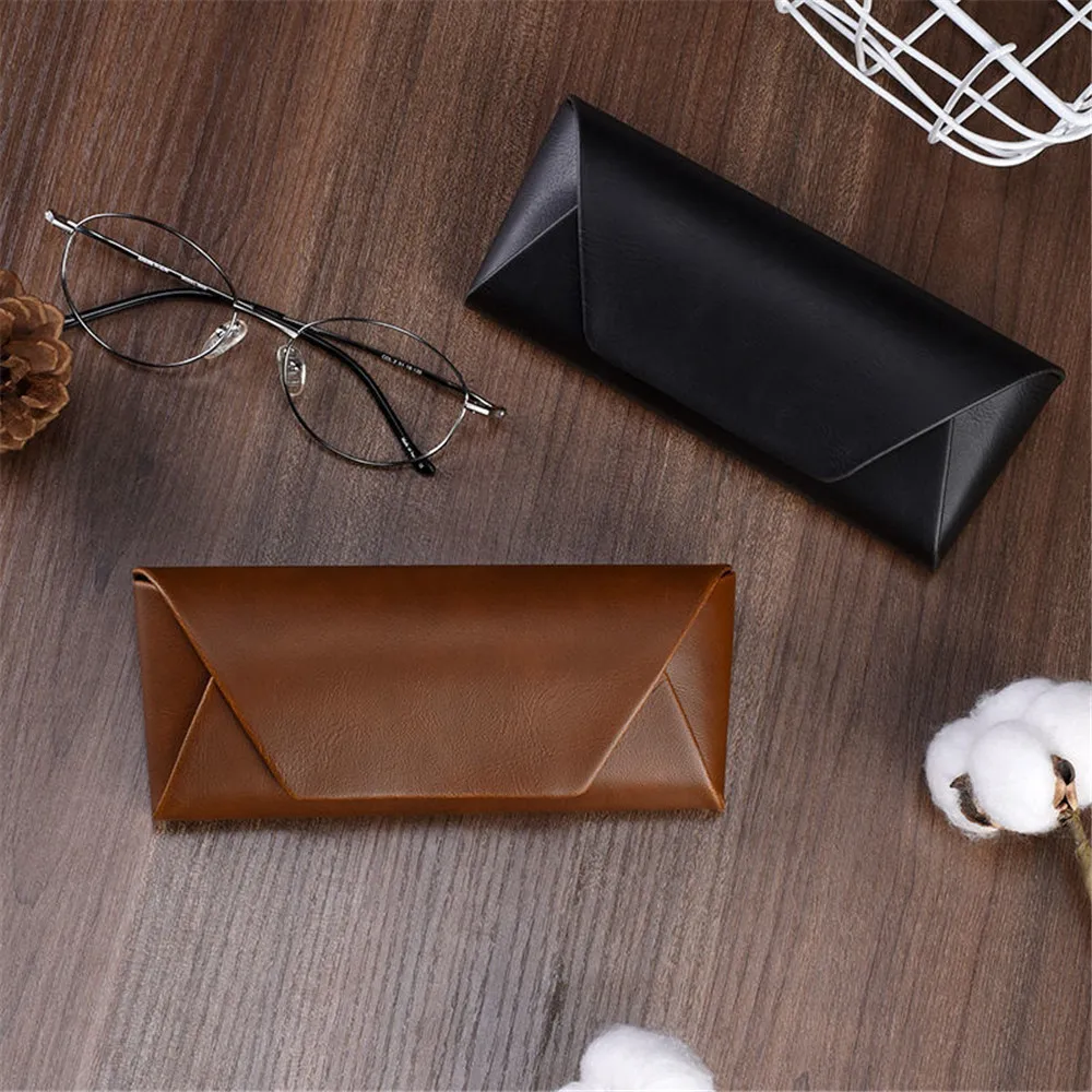 PU Leather Glasses Case For Men Women Sunglasses Myopia Reading Glasses Storage Box Portable Anti-pressure Eyewear Accessories