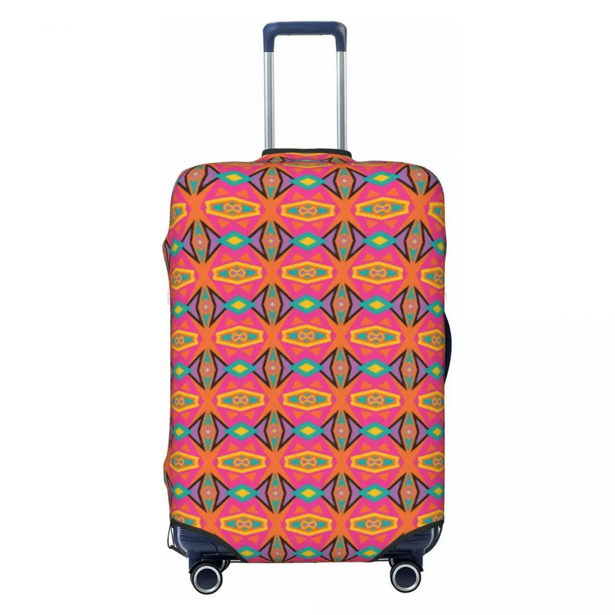 

Custom African Tribal Ankara Fabric Style Luggage Cover Fashion Geometric Suitcase Protector Covers Suit For 18-32 inch