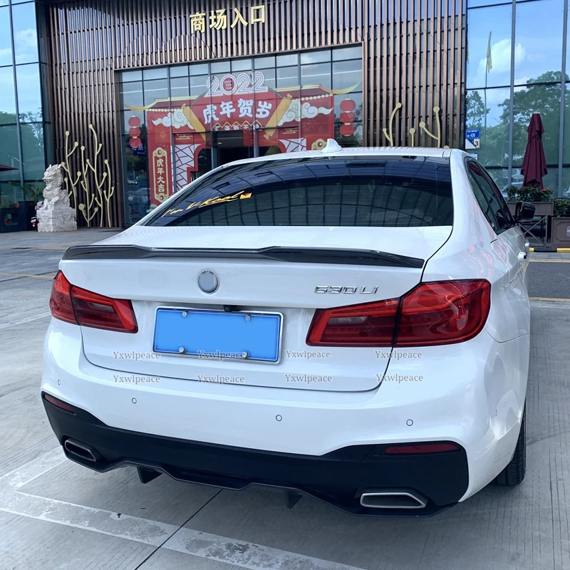 Rear Spoiler For BMW 5 Series G30 F90 M5 2018-2022 ABS Material Unpainted Color Rear Trunk Lip Spoiler Wing PRO Style