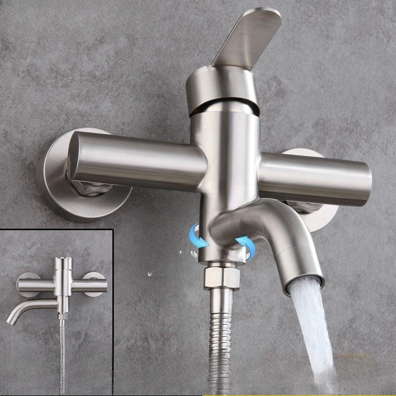 304 Stainless Steel Wall Mounted Shower Mixer Set, Concealed Bath & Shower Column Thermostatic Faucet