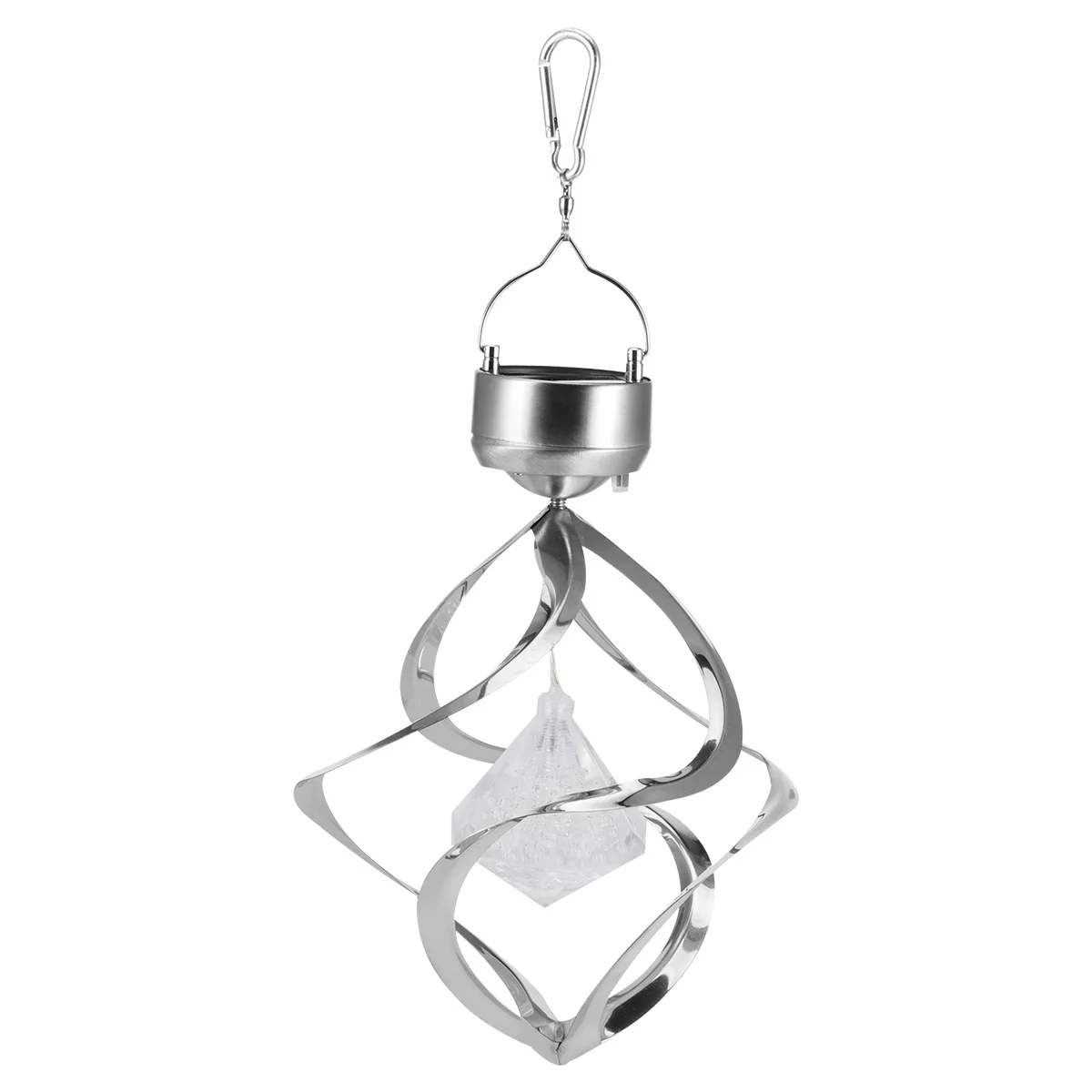 ソーラーライトナイトライトハンギングフックデザイン自動センサーソーラー風鈴ランプ庭の風景装飾