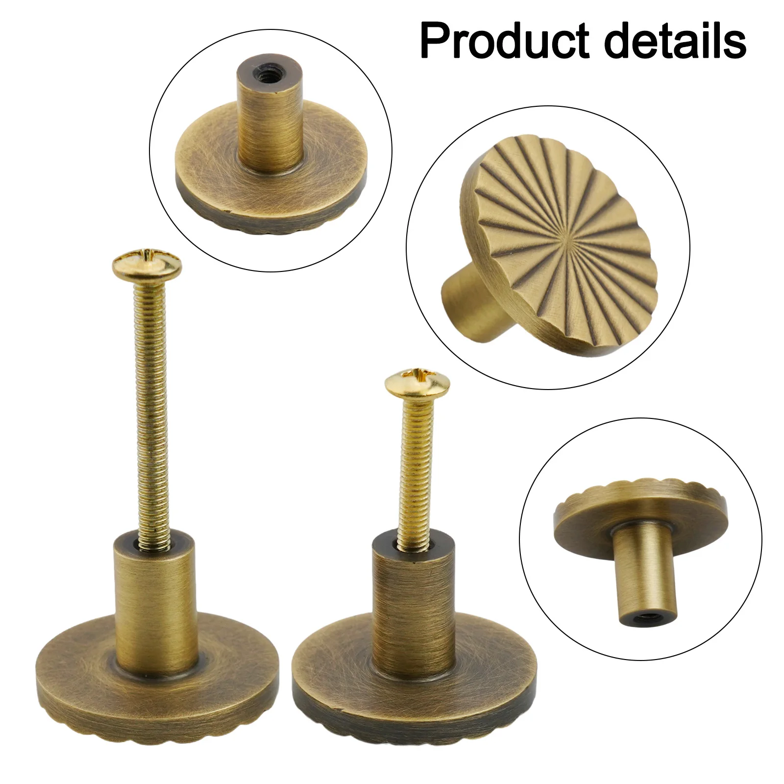 

Creative Home Element Furniture Enhancement Antique Brass Cabinet Handles Flower Pattern Knobs Strong Zinc Alloy Vintage Style