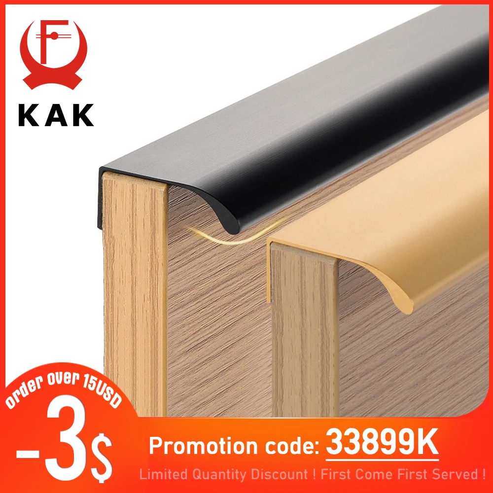 

KAK черные скрытые ручки для шкафа из алюминия 80 мм