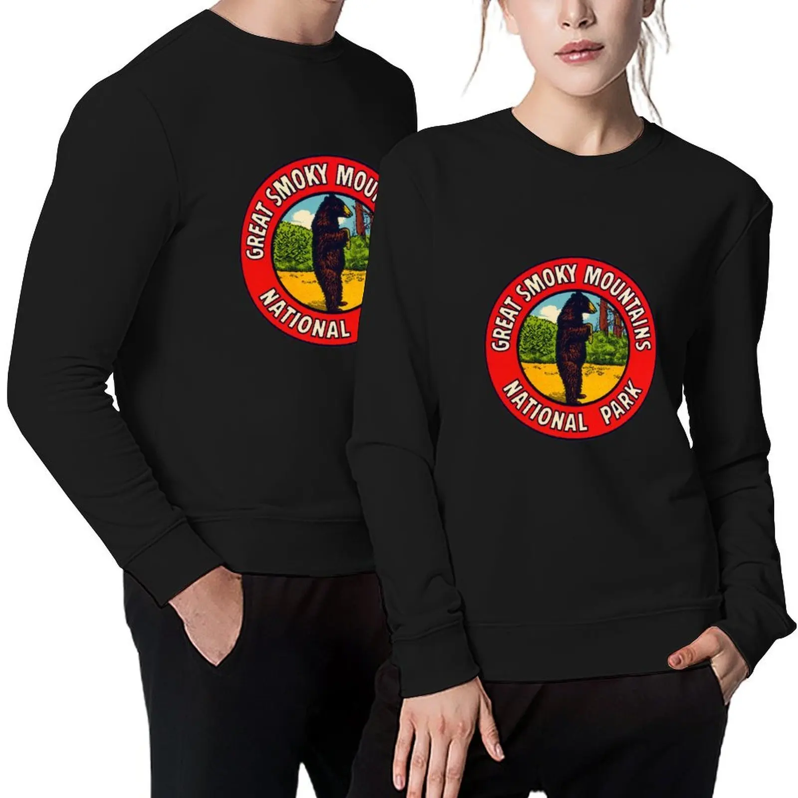 

1940s Great Smoky Mountains National Park Pullover men's autumn clothes men's clothing winter clothes new sweatshirt