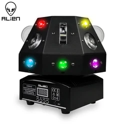 ALIEN 4 en 1 DMX RGBWY LED tête mobile Point de faisceau arc-en-ciel vert Laser DJ Disco fête danse Bar mariage scène effet d'éclairage