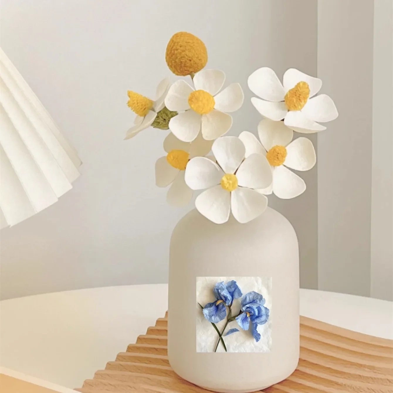 15 قطعة ألوان مائية لطيفة ورق جميل زهور القزحية ملصقات لسجل القصاصات ، ألبوم ذاتي الصنع Ins نمط زينة المجلات القرطاسية