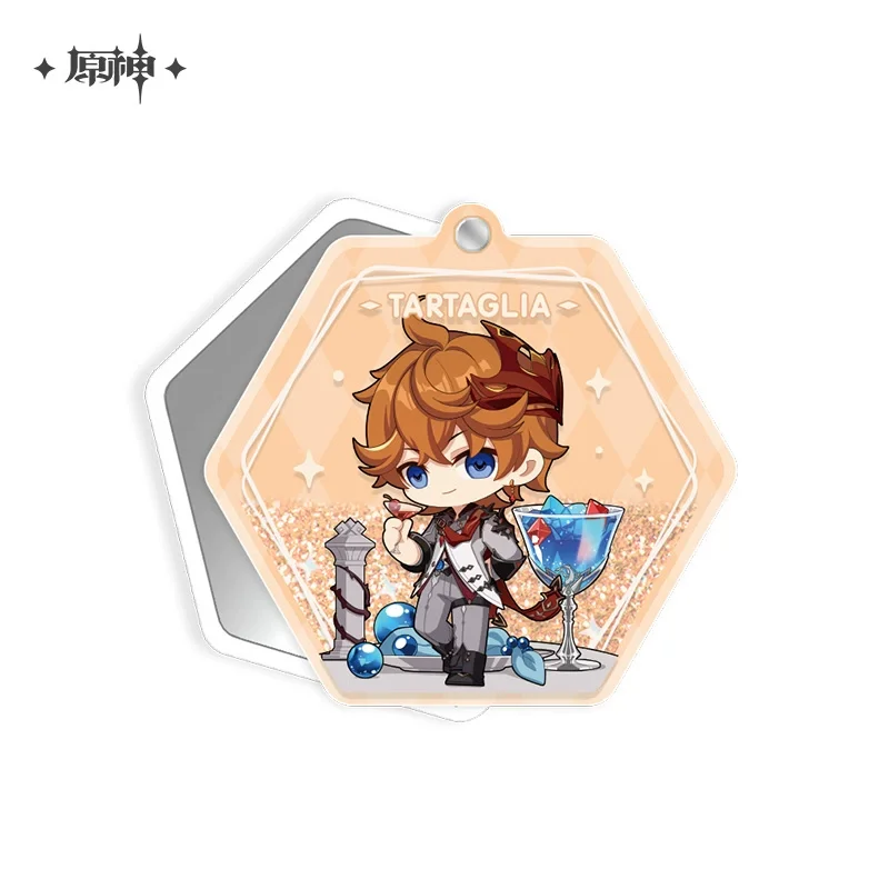 Sunsyea Official Genshin Impact Merch From miHoYo Tartaglia Series Brooch Cards Ornament Headgear Colord Board Cards Mirror