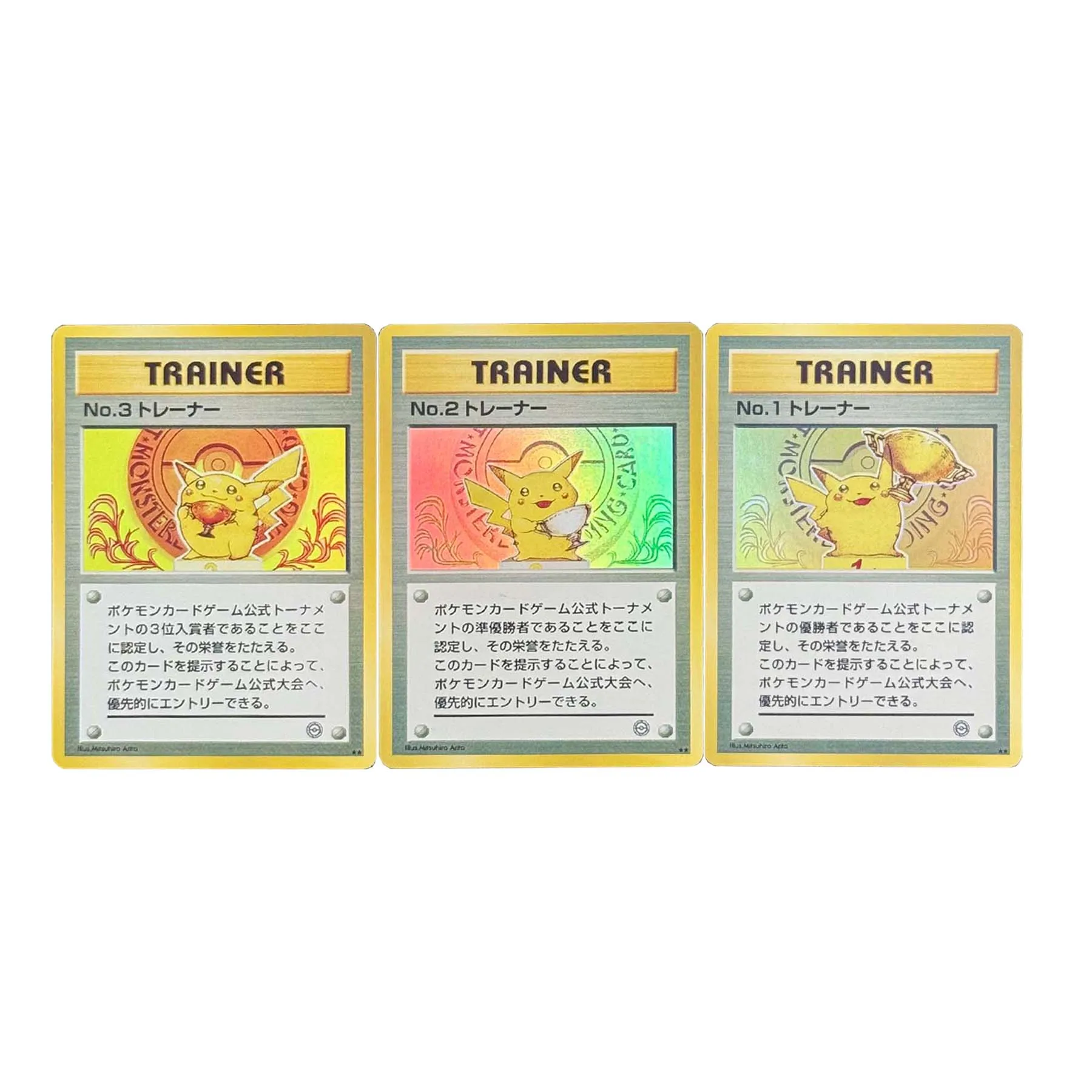 3Pcs/set 3 Models Diy Ptcg First Generation Trophy Medals Collection Card  Color Flash Ptcg Mewtwo Anime Card Gift Toys - AliExpress 26