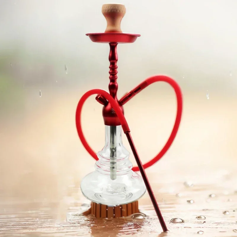 

Stainless steel,Black Blue Red,21.7in\55cm Medium Premium,Single Hose 1,Bar Shisha Full Set Smoking Pipe Hookah Set