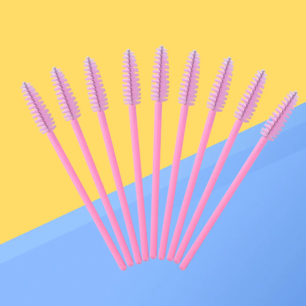 

50Pcs Professional Eyelash Mascara Brush Wands Applicator Makeup Kits Rose Red Easy to Use Disposable Mascara Wands