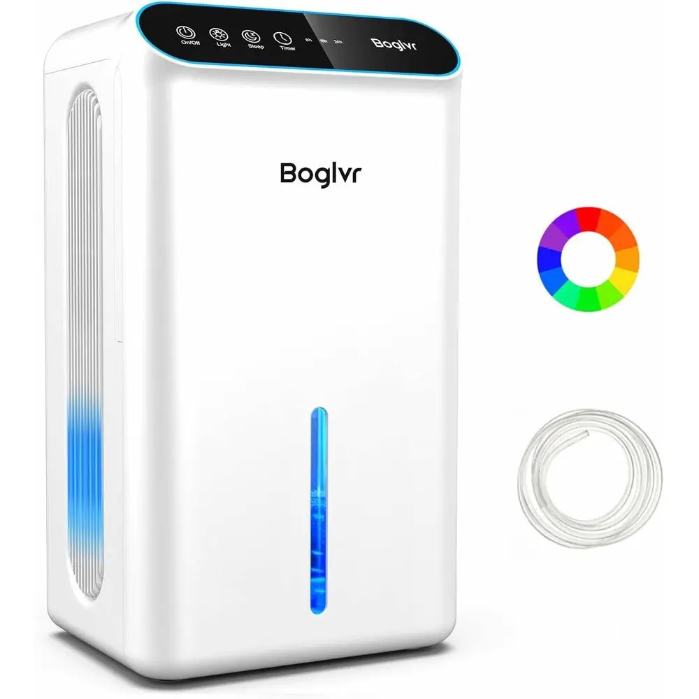 

uiier or Home up to 1000 sq.t, 95oz Small Quiet uiier with Drain Hose, 3 Timer es, Auto Shut O, Aromatherapy & 7 Color Light or