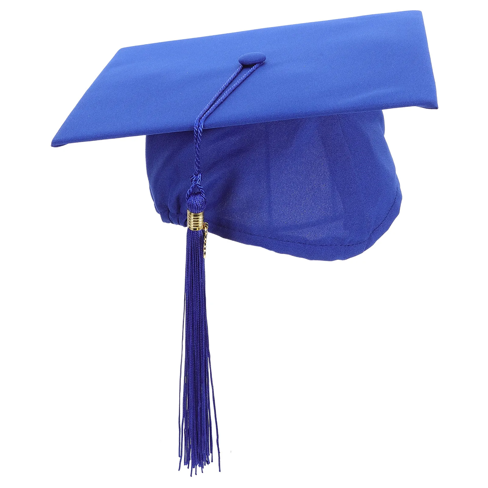 Blue Graduation Cap 2026 Elastic Comfort Fit Bachelor Hat Tassel College High School Ceremony Unisex Keepsake Party Accessory