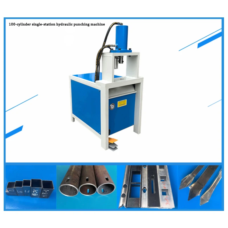 Double Station Square Tube Cutting Machine  Angle Notching Machine Electric Hydraulic Automatic Steel Tube Metal Punching