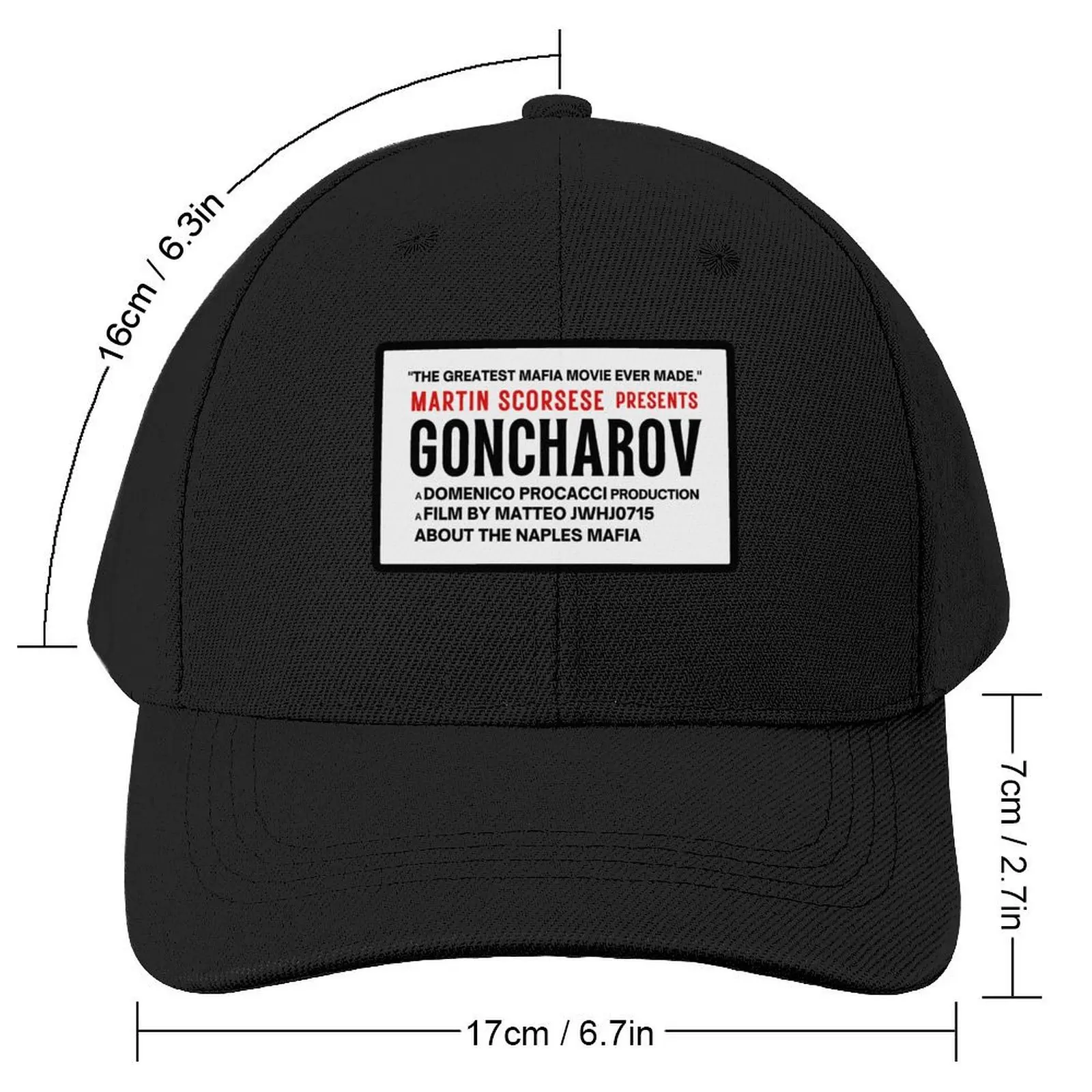 Martin Scorsese Goncharov Movie Label Reproduction Baseball Cap Hat Man Luxury Christmas Hat New Hat beach Hats Woman Men's