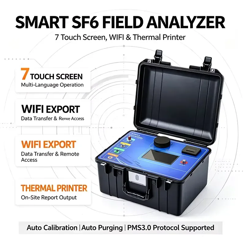 Comprehensive Analyzer Chilled Mirror Sensor Measure SF6 Purity Dew Point Decomposition Products GIS Quality Tester