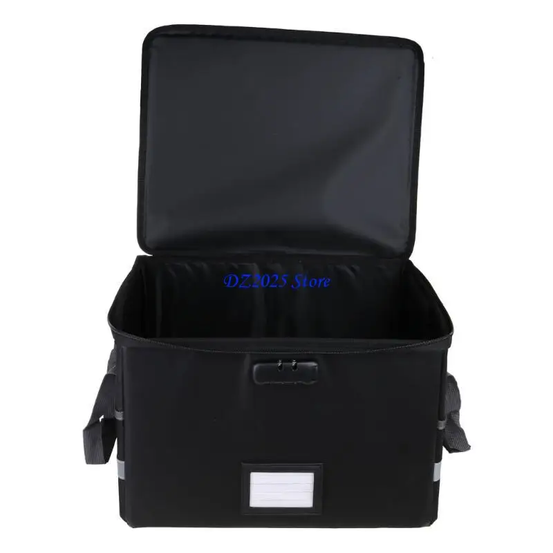 

Q6RC Foldable Fireproof Document Organiser Filing Box with Handle for Office