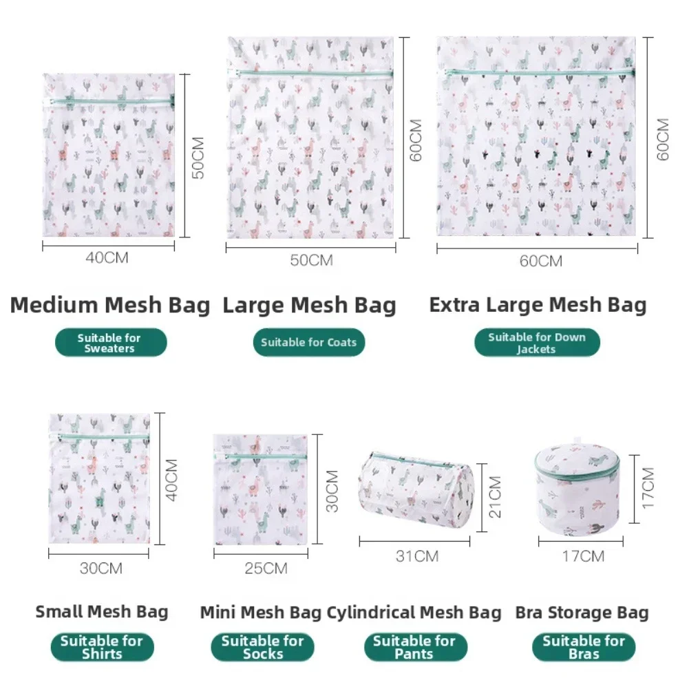 7-Pack Reusable Laundry Bags with Zipper Made for Washing Machine Use to Shield Delicate Items and Maintain Fabric Integrity