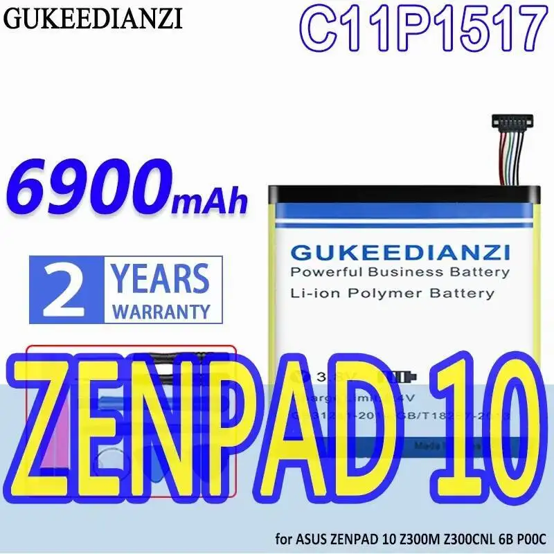 

6900Mah Long Lasting C11P1517 Tablet Battery For Asus Zenpad 10 Z300M Z300CNL Z301MFL P028 P00L Z301M Z301MF P00C
