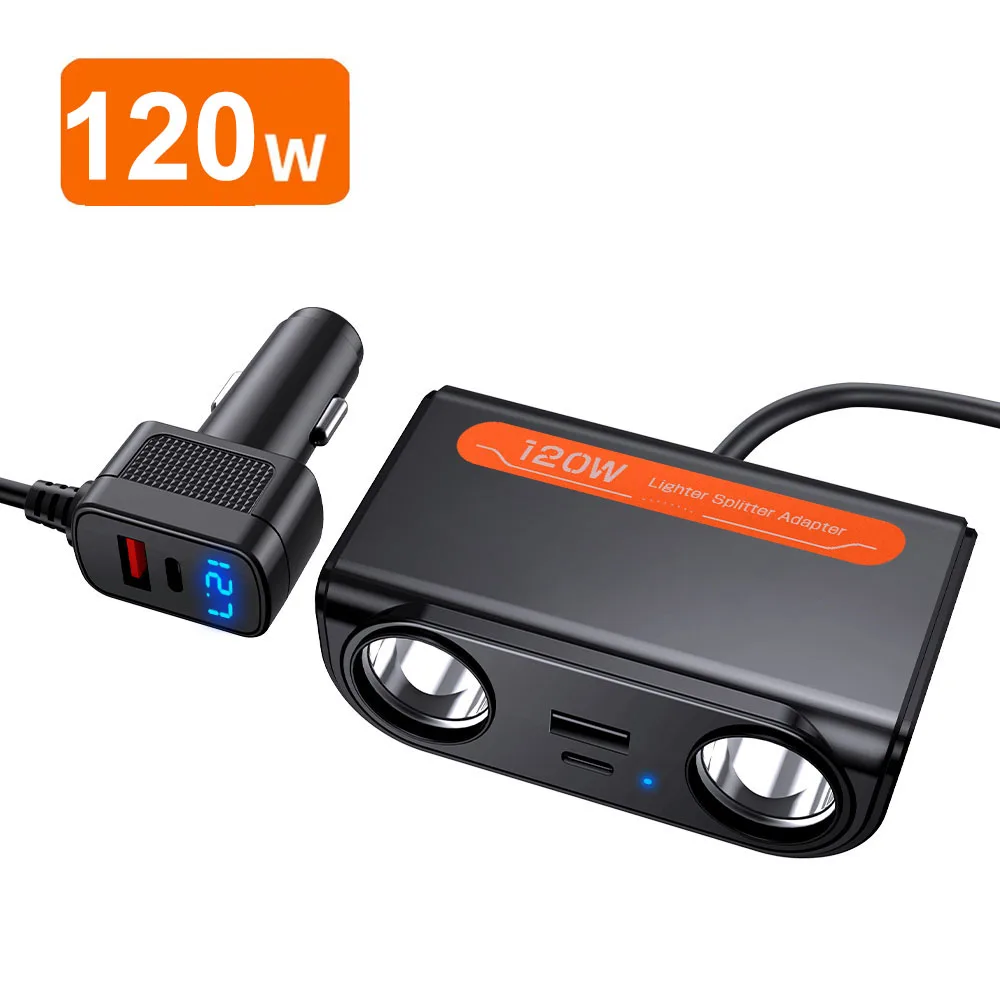 228W 9 in 1 Auto Snellader Adapter Lading Onafhankelijke Schakelaars DC Sigarettenuitgang PD 3 Socket Sigarettenaansteker splitter