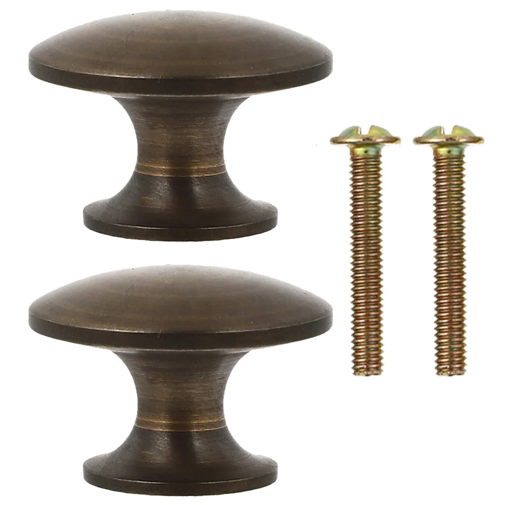 

2Pcs Brass Knob Decor Delicate Cabinet Handles Wardrobe Pulls Fine Processing Smooth Appearance Excellent Use Experience