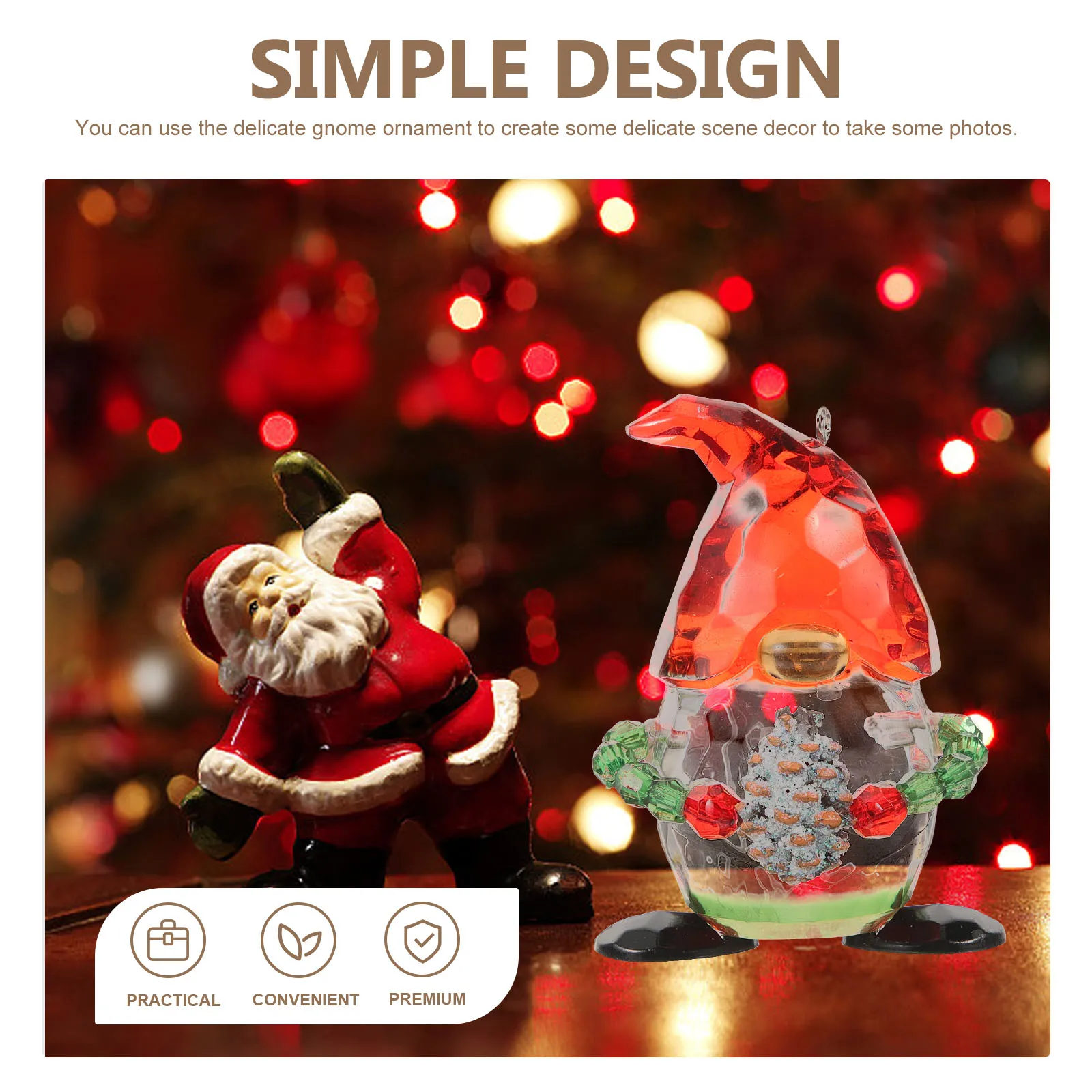 

Christmas Decoration Gnome Red Hat Pine Cone nament Green Cap Cake Xmas Home Party Festive Acrylic Hanging Decor Indoor Craft