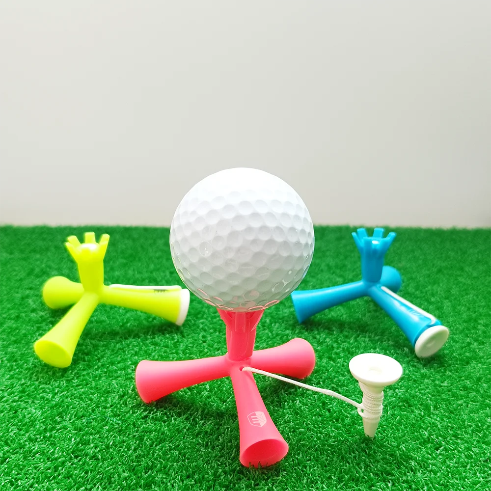 1pc Brand New Adjustable Golf Tee Tripod Height Plastic Golf Tees Holder for Golf Practice Training Kids Wife Beautiful Gift