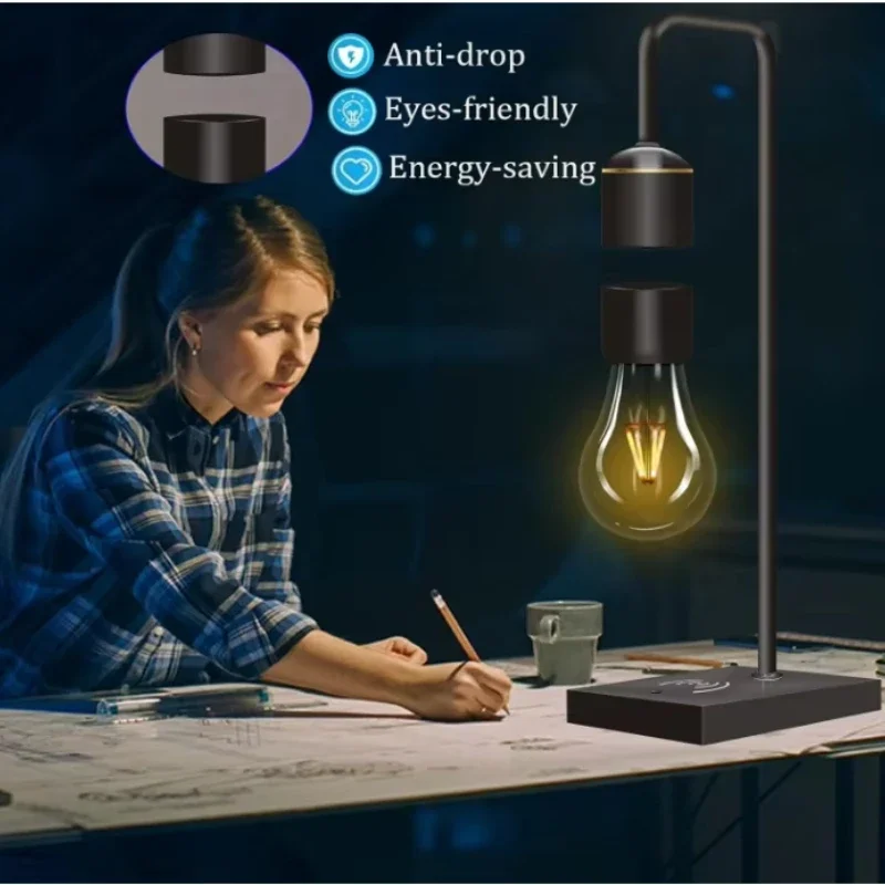 

Smart Wireless Charging Levitation LED Maglev Light Bulb Fashion Home Jewelry Simple Design Emitting Diode Maglev Lamp