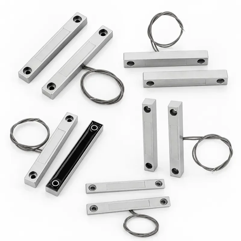 5Pairs Hotel Door Window Anti Theft Magnetic Alarm Iron Door Magnet Screw Fixed Installation Security Alert Always Open