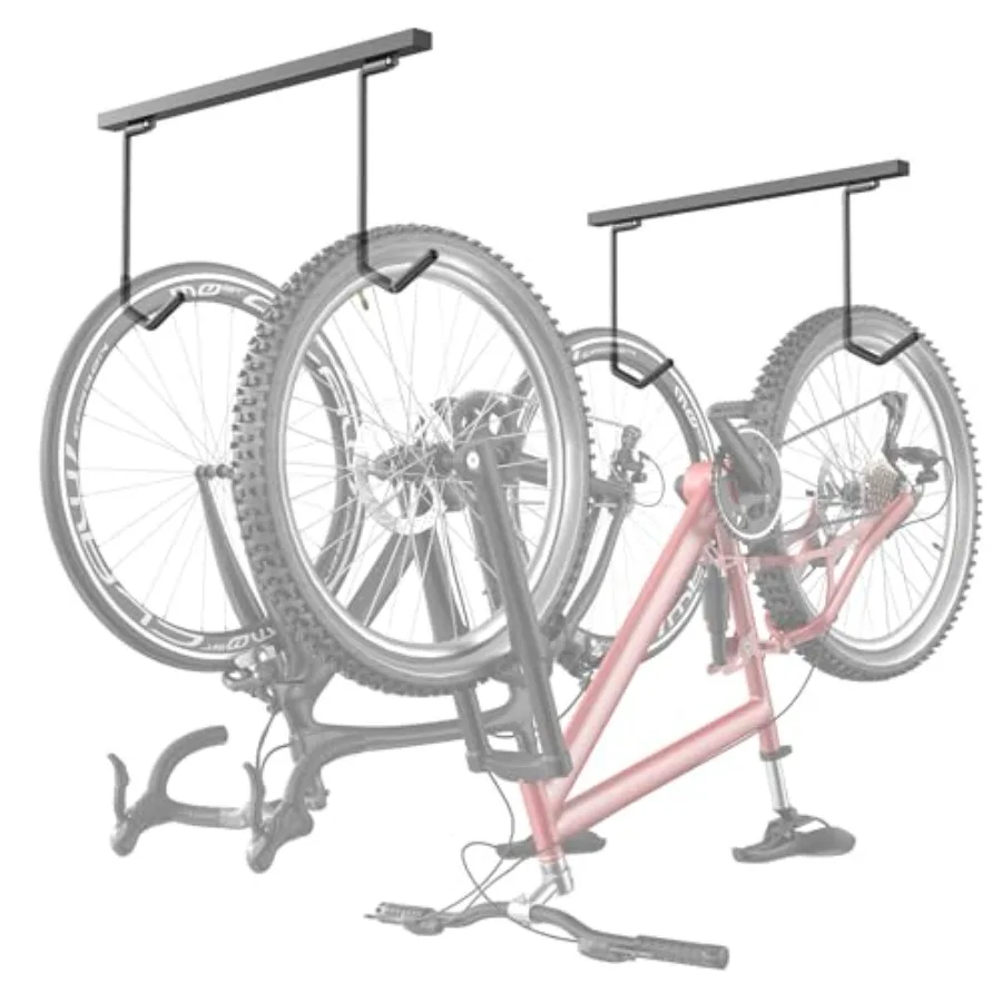 

Верхняя стойка для велосипеда для гаража. Потолочные крючки для хранения велосипедов на 2 уровня или 4 велосипеда (вертикальный), регулируемый велосипед.