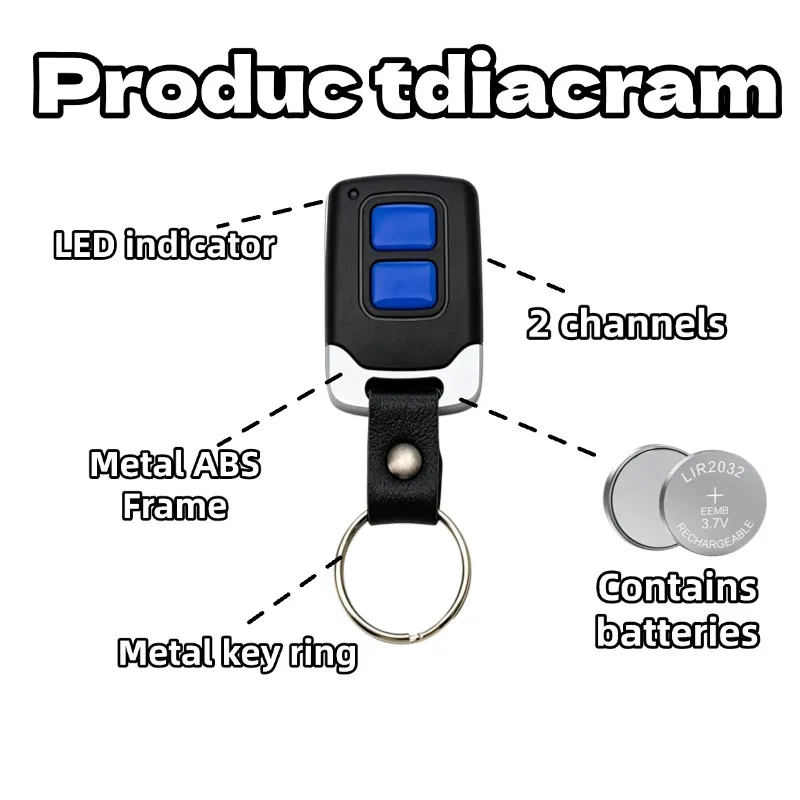 371LM 893MAX 890MAX 2 Buttons Remote Control Handheld Transmitter for PURPLE RED ORANGE Yellow Green Garage Gate Opener Type