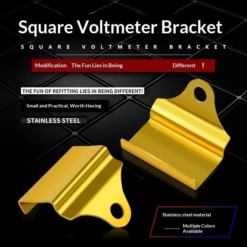 Universal Motorcycle Meter Bracket CNC Aluminum Sturdy Square Stand for Voltmeter Tachometer Daily Riding Use