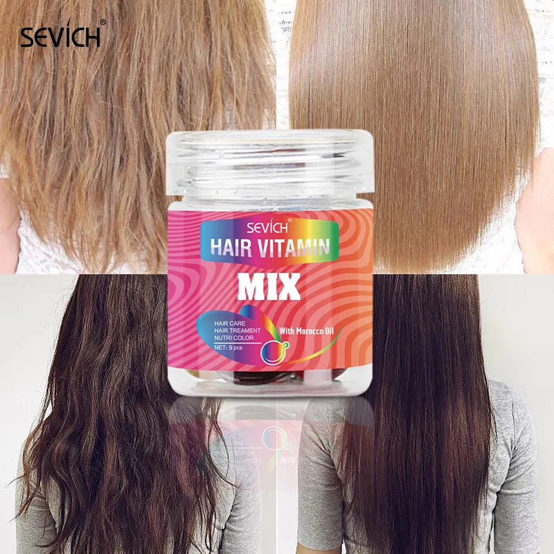 Sevich Mix Hair Vitamin Capsule Smooth Silky Keratin Complex Oil Hair Care Repair Damaged Anti-Loss Moroccan Hair Oil