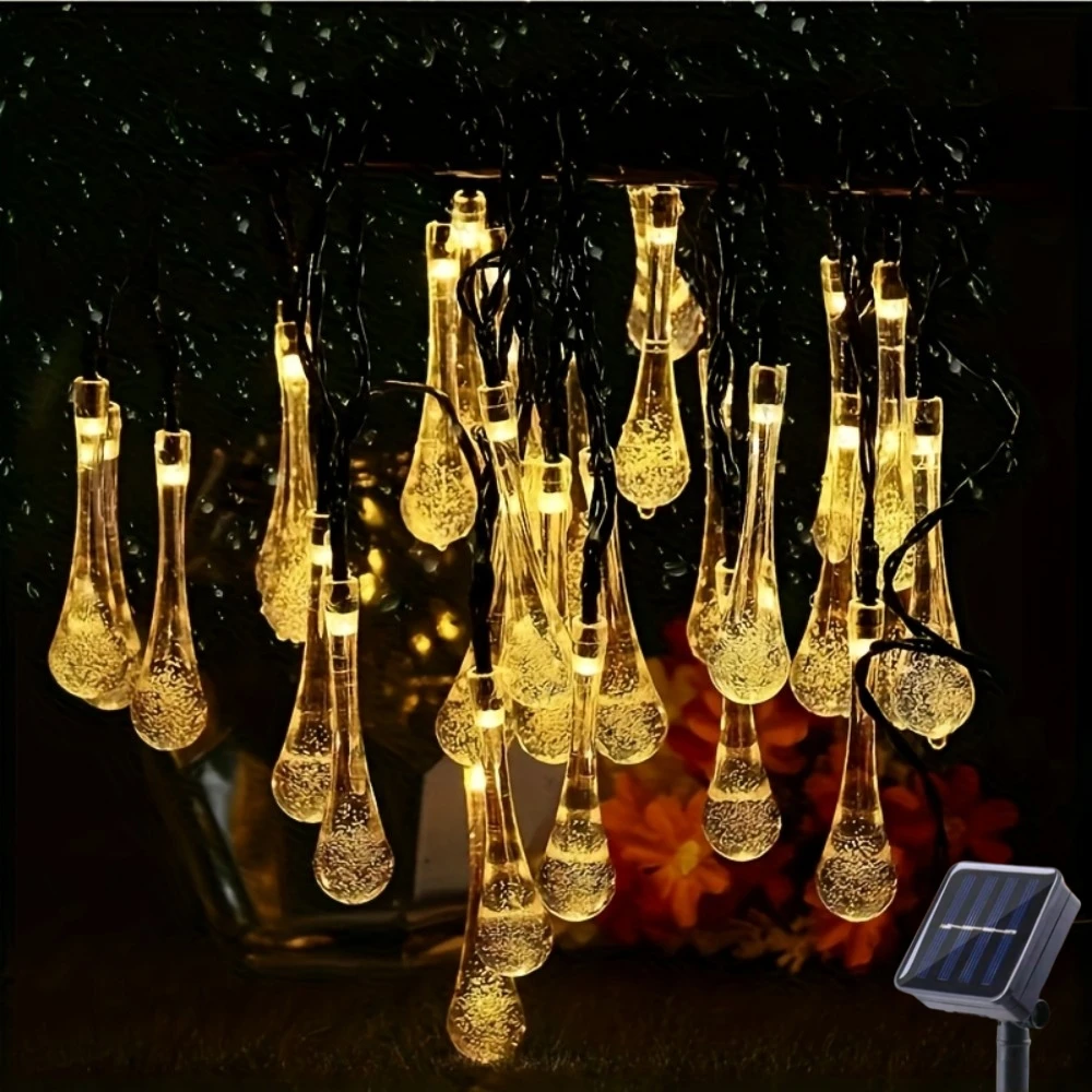 

1 шт. 7M50LED солнечный пузырьковый светильник с каплями воды, уличный водонепроницаемый гирляндный светильник, декоративный светильник для двора и сада