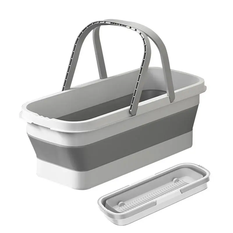 Collapsible Bucket Foldable Dish Tub Portable Washing Basin With Wheel Foldable Shopping Bag Pop Up Storage Container/Organizer