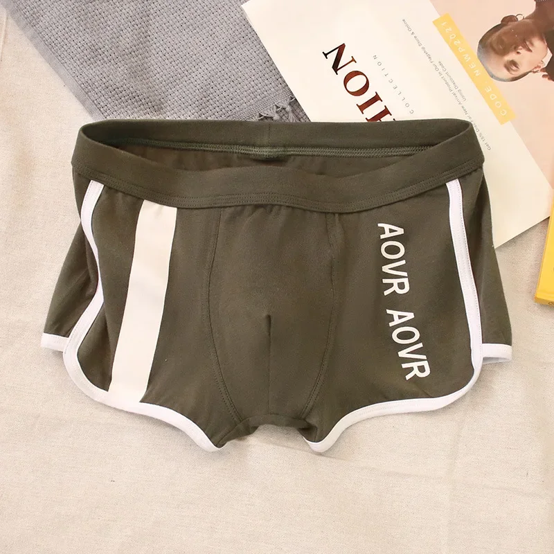 Boxers Men Fashion Cotton Breathable Underwear Home Underpants Men  Loose Boxer U Convex Pouch Arrow Panties Calzoncillos Hombre