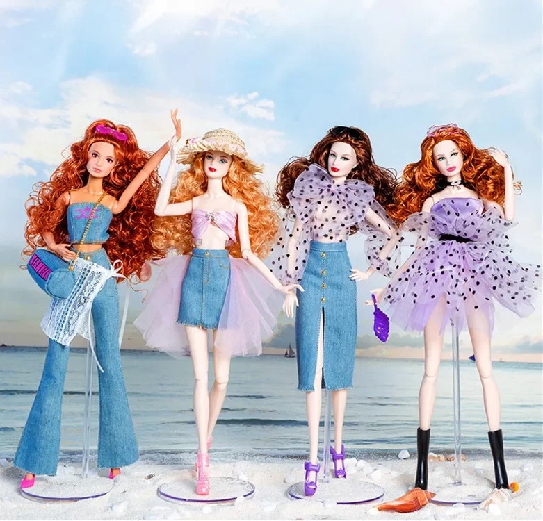 Handmade Doll Clothes Fashion Jeans Top Skirt Dress for 30cm 1/6 BB FR FR2 Supermodel Dolls