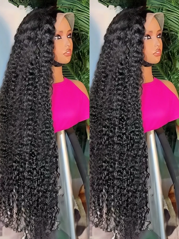 

Парик HD Deep Wave 13x6 с кружевной передней частью, плотность 300, бразильские волосы, 40-46 дюймов, 13x4 Water Curly, 100% натуральные человеческие волосы, парики с кружевной передней частью для женщин