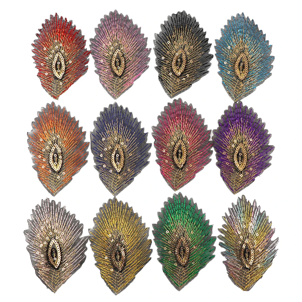 

12pcs Sequin Cloth Patch DIY Clothing Decoration Hole Filling Embellishment Kids Craft Elastic Band