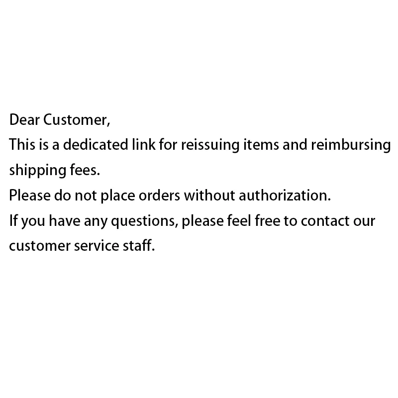 This is a dedicated link for reissuing items and reimbursing shipping fees.