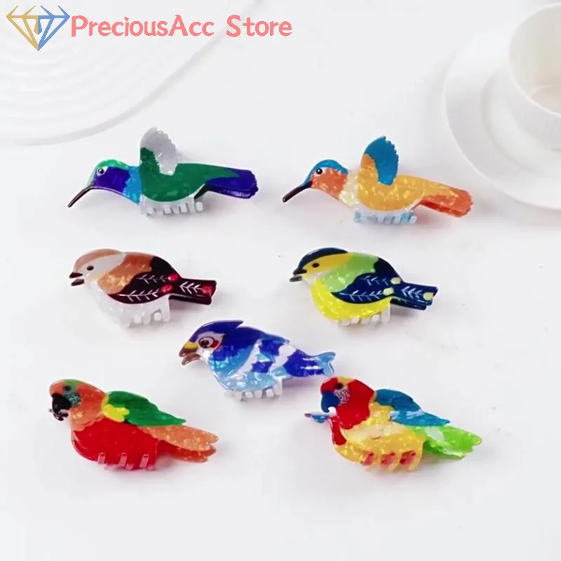 1PC PVC かわいい鳥グラブクリップカラフルなヘアピンサメクリップ髪女性アクセサリーファッションガールヘアクロー