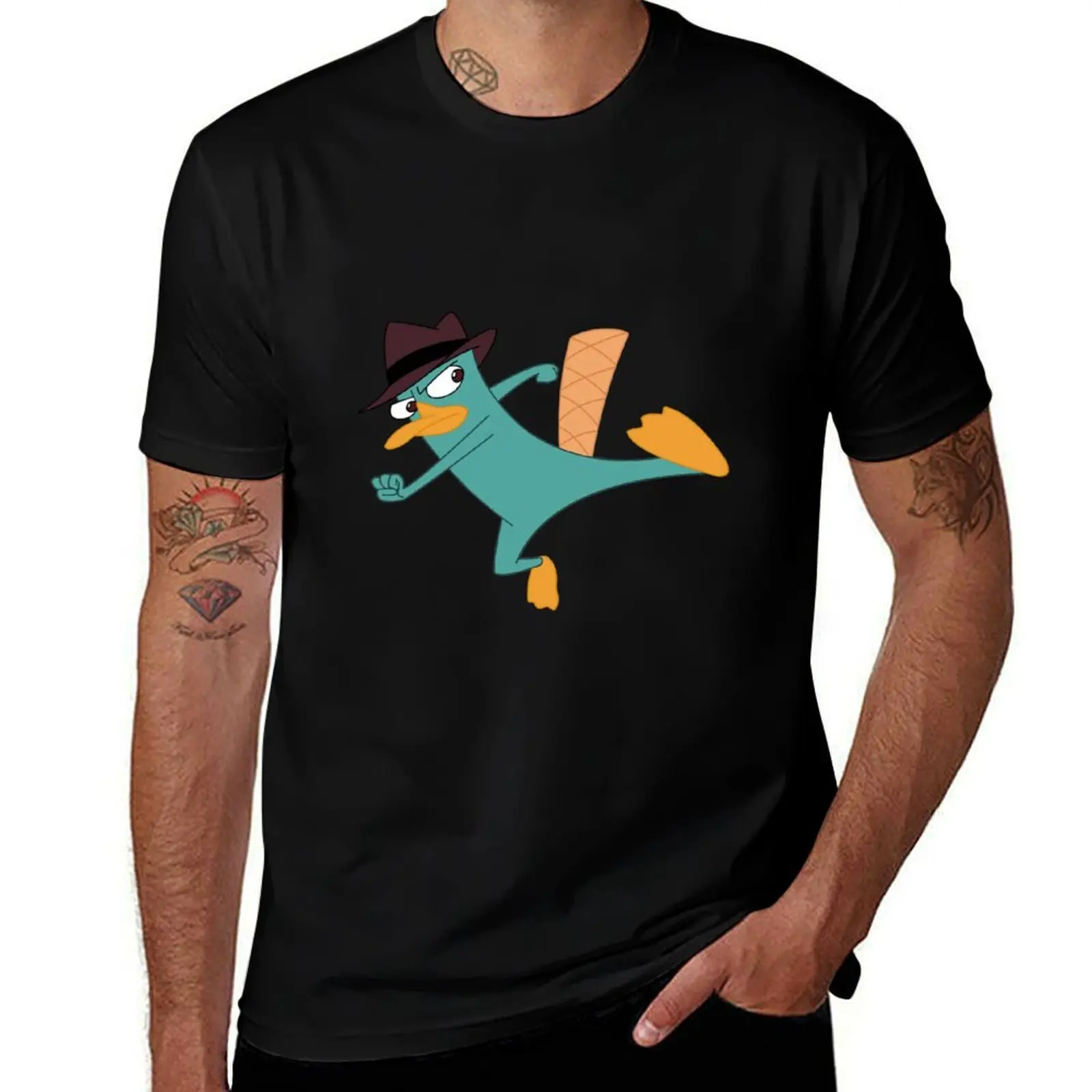 Perry the Platypus T-Shirt Running Performance Short Sleeve Tee