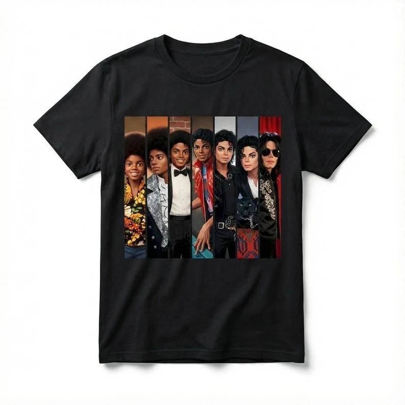 Black or White - Michael Jackson MJ new Men's T-Shirt Unisex O-Neck 100% Cotton Short Sleeve Oversized Y2k Popular Fashion Tee view 6